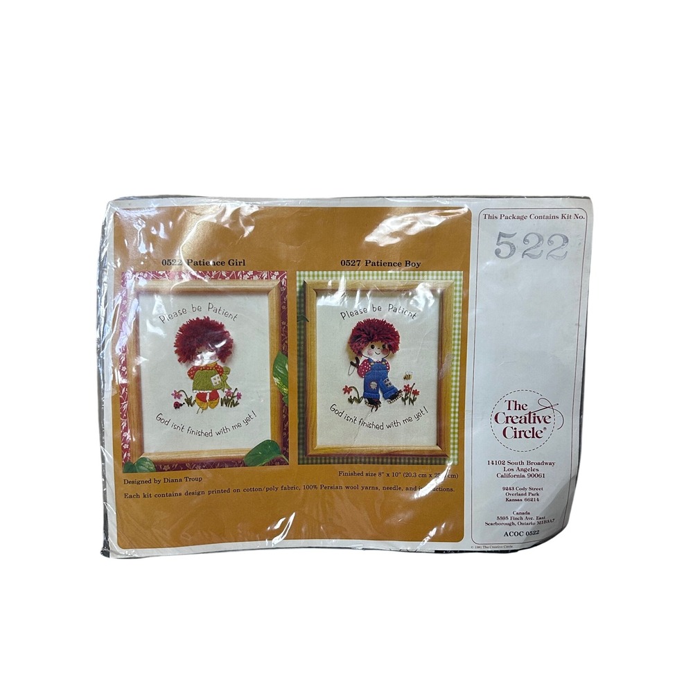 The Creative Circle‎ 0522 Patience Girl Cross Stitch Kit Diana Troup 1981
